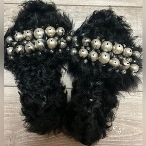 Miu Pearl Slides Miu Miu Fur Slides Miu Miu Shoes Authentic Miu